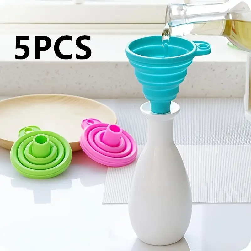 Kitchen Gadgets New - قمع سيليكون قابل للطي متعدد الوظائف
