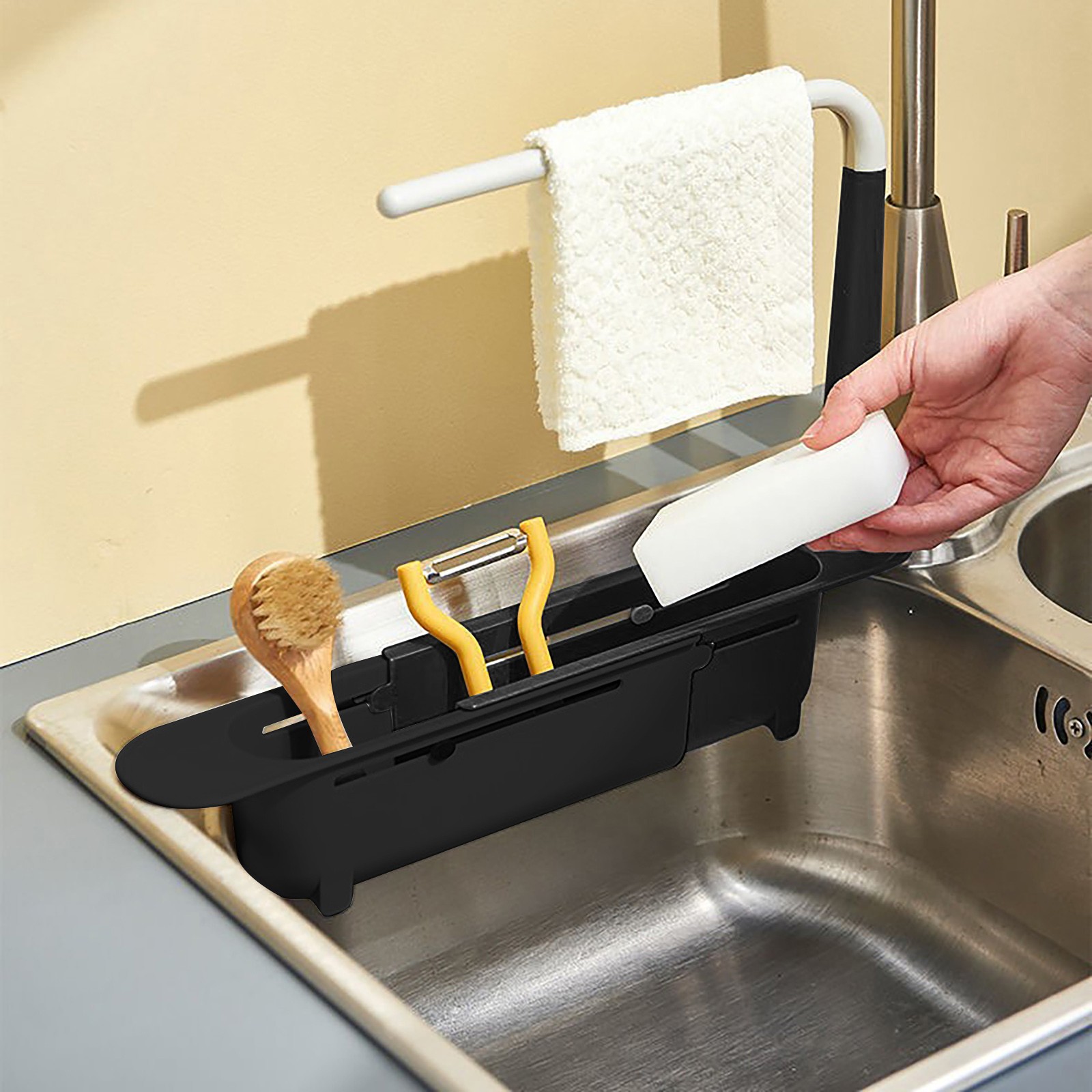 تجفيف بالوعة Elescopic ، منظم  - مراجعة Kitchen Gadgets Everyone Needs وسعره