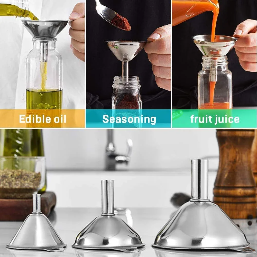 3 قطعة مجموعة قمع المطبخ الفول - مراجعة Kitchen Gadgets New وسعره
