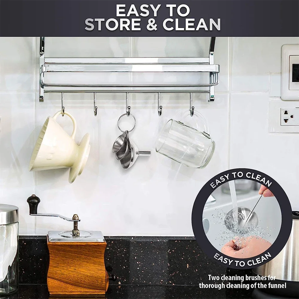 3 قطعة مجموعة قمع المطبخ الفول - مراجعة Kitchen Gadgets New وسعره